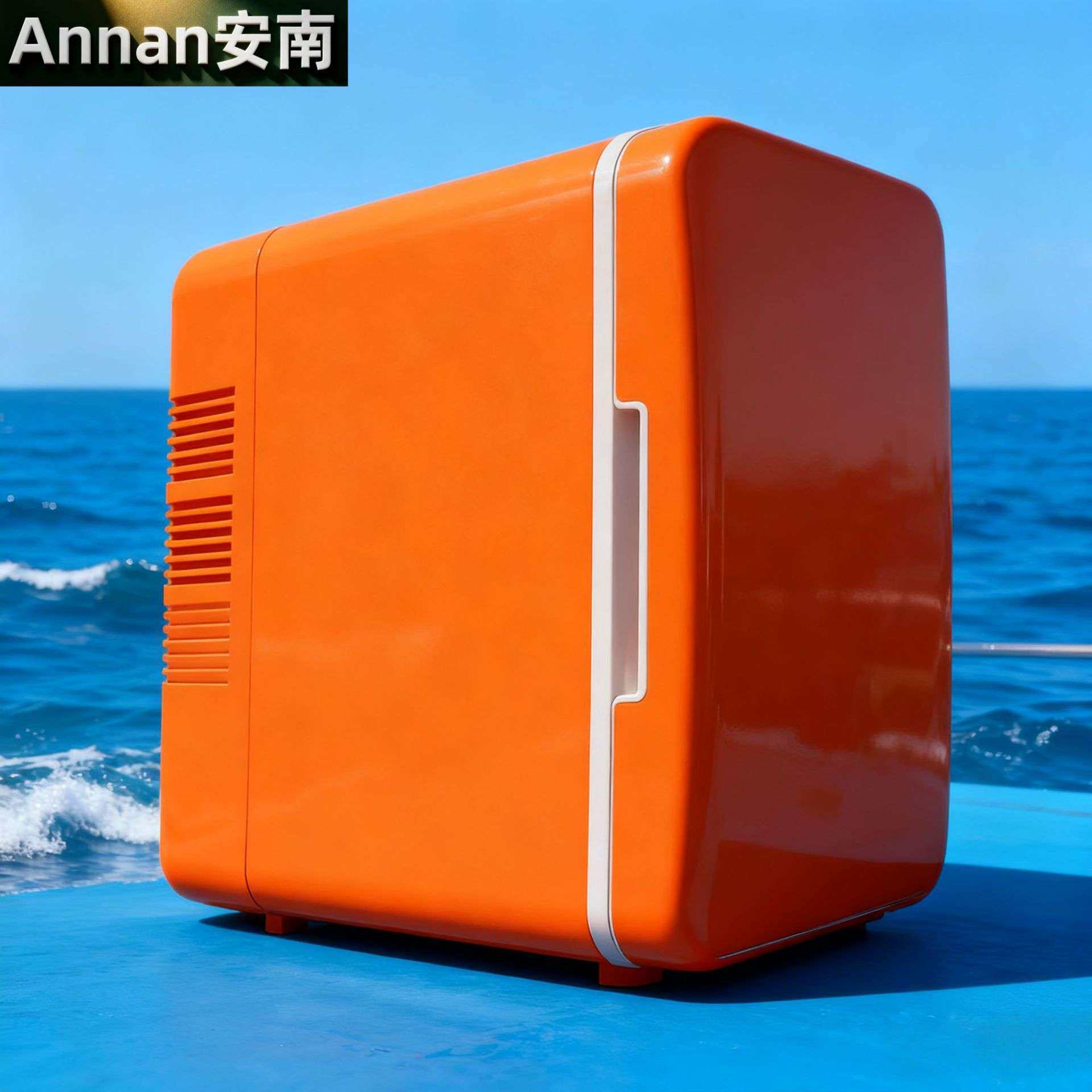 4升橙色桌面迷你冰箱微型冷藏箱 车载冰箱迷你小冰箱美妆冰箱工厂