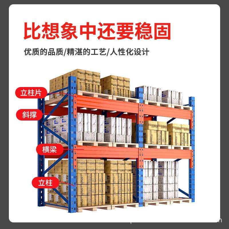 重型横梁货架叉车托盘仓库高位重型架子多层仓储货架加厚仓库货架