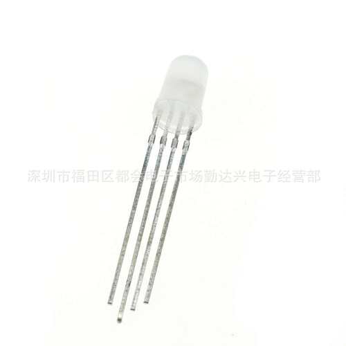 5mm全彩雾状共阳 四脚 高亮 F5全彩RGB灯珠 直插LED发光二极管