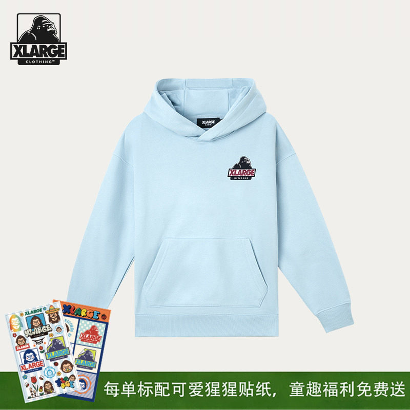 XLARGE连帽套头卫衣中大童外套图片