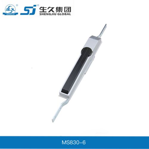 生久柜锁门锁MS830-6/6P-2银色亚光机箱拉杆锁带挂锁座锁 连杆锁