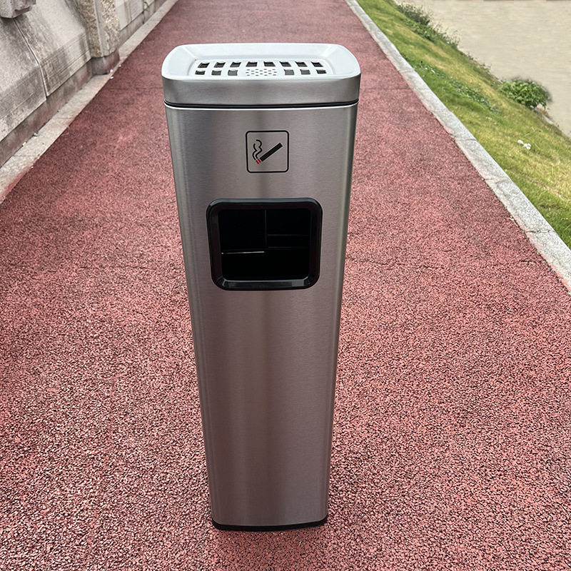 烟蒂柱酒店户外吸烟室大厅公园机场吸烟柱灭烟垃圾桶不锈钢落地式