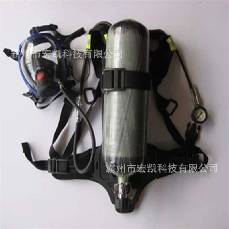 空气呼吸器正压式6.8L纤维碳瓶RHZKF9升便携式过滤面罩