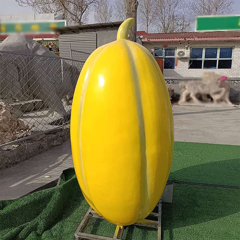 甜瓜仿真模型雕塑种植农家乐果园植物园林玻璃钢水果蔬菜雕塑
