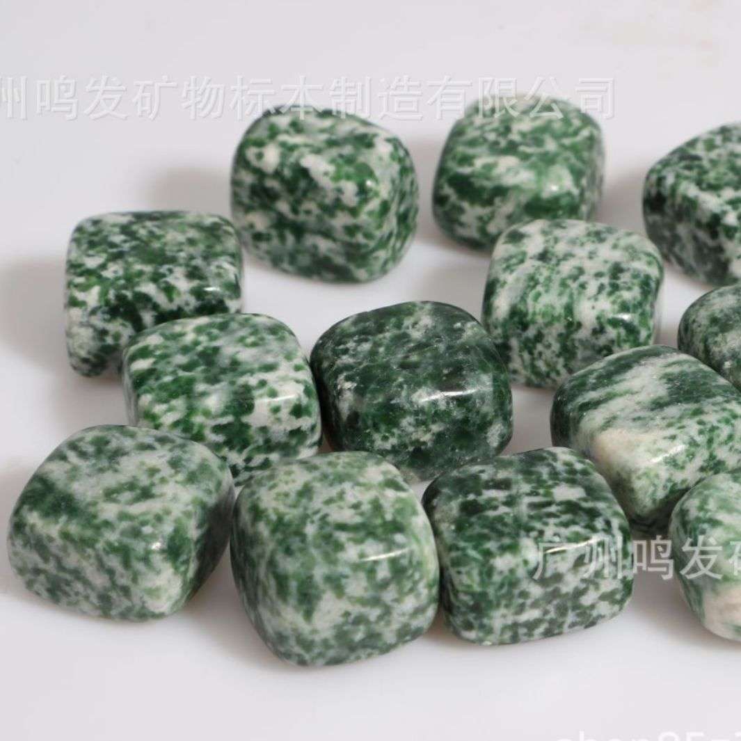 厂货 天然祁连玉水晶原石碎石手把件大颗粒祁连翠矿石摆件配件