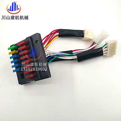 挖机配件斗山大宇DH220/225/370-5-7-9保险丝盒总成线束2510-1010