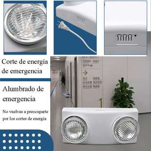 Iluminación de emergencia contra incendios: faros dobles