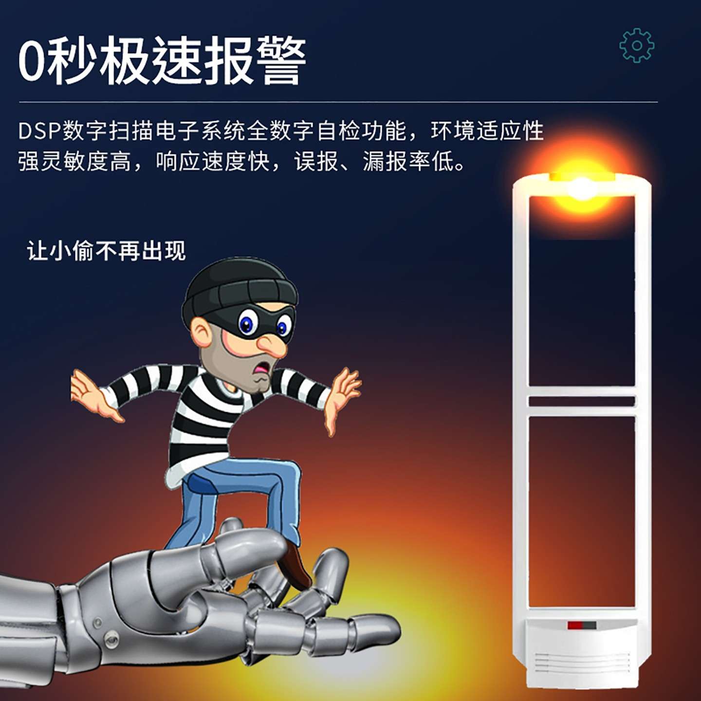 超市防盗感应门服装店声磁报警器百货商场商品防盗门禁S120