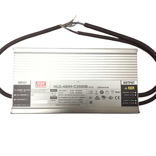明纬电源 HLG-480H-C3500A 480W恒流型LED深井灯驱动器