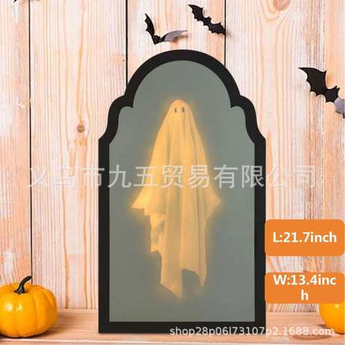 2025新品Halloween decoration ghost mirror 万圣节装饰幽灵镜子
