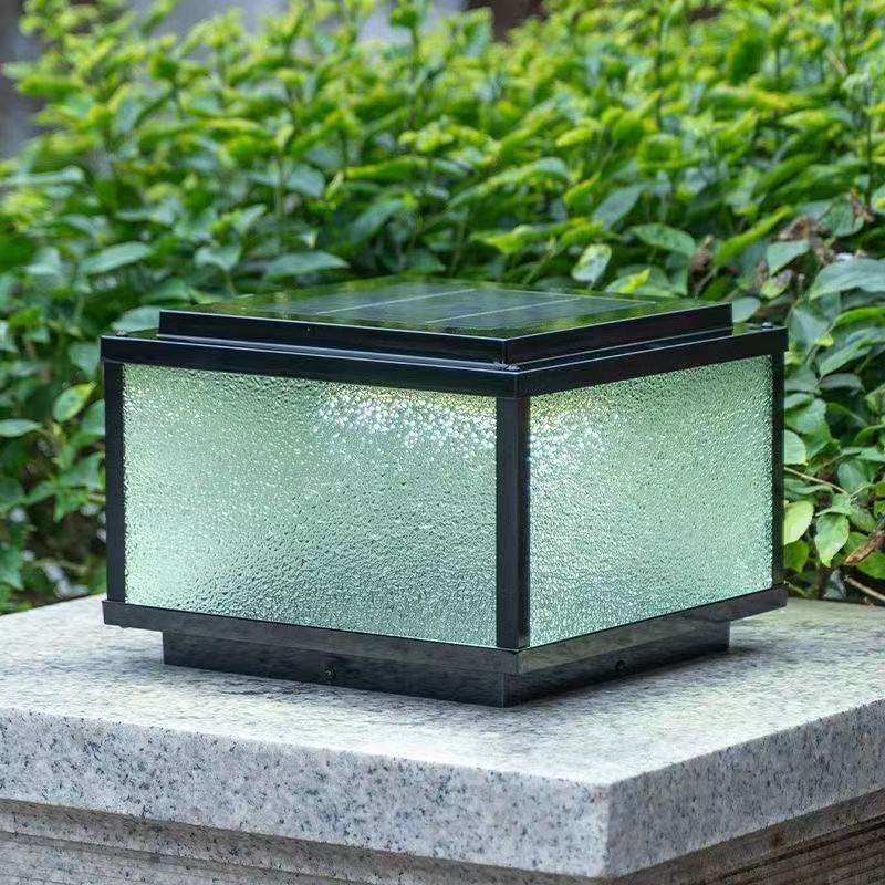 太阳能柱头灯室外庭院围墙灯大门柱子户外防水别墅墙头灯家用超亮