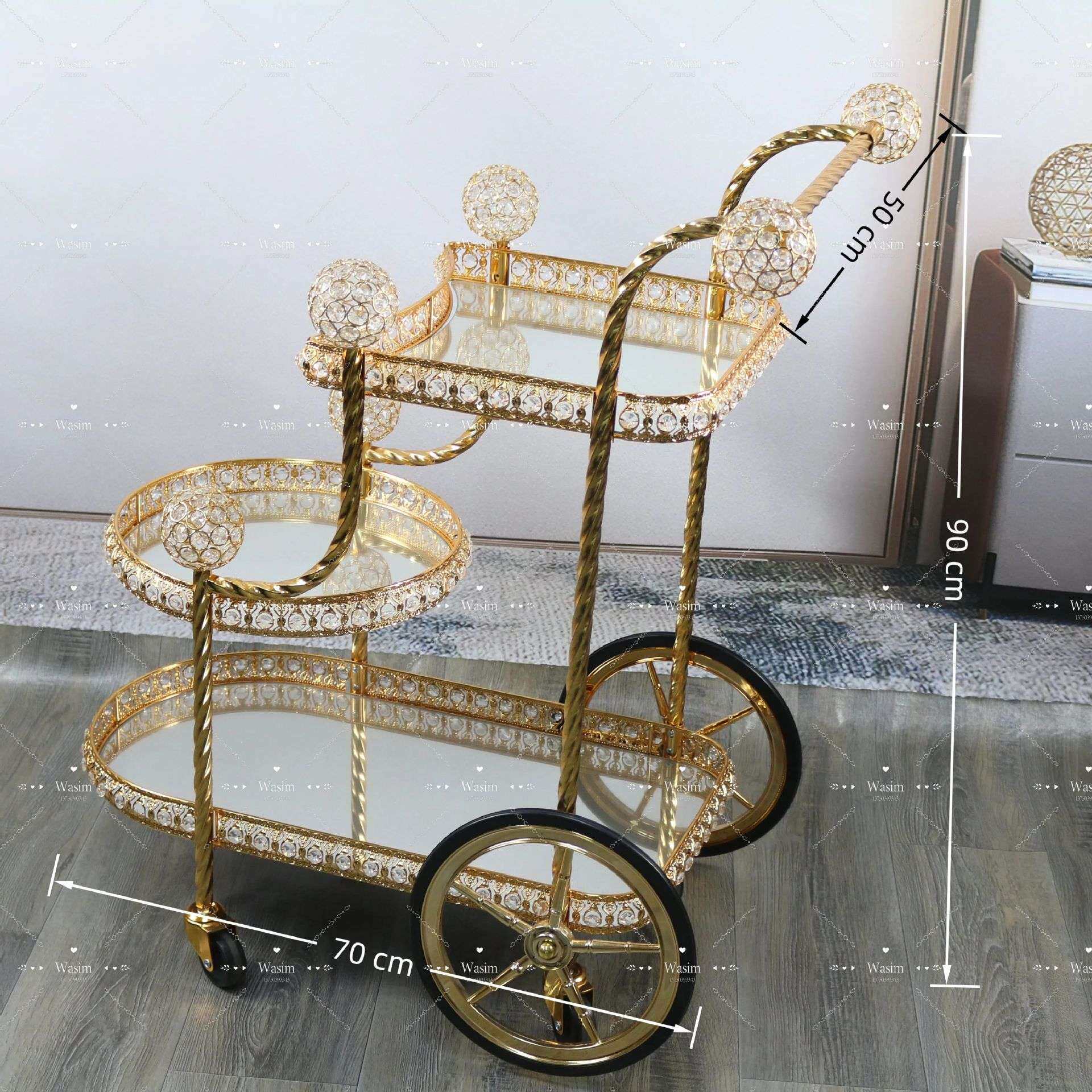 厂家直销餐车有机玻璃酒车五星级酒店餐车压克力不锈钢置物架