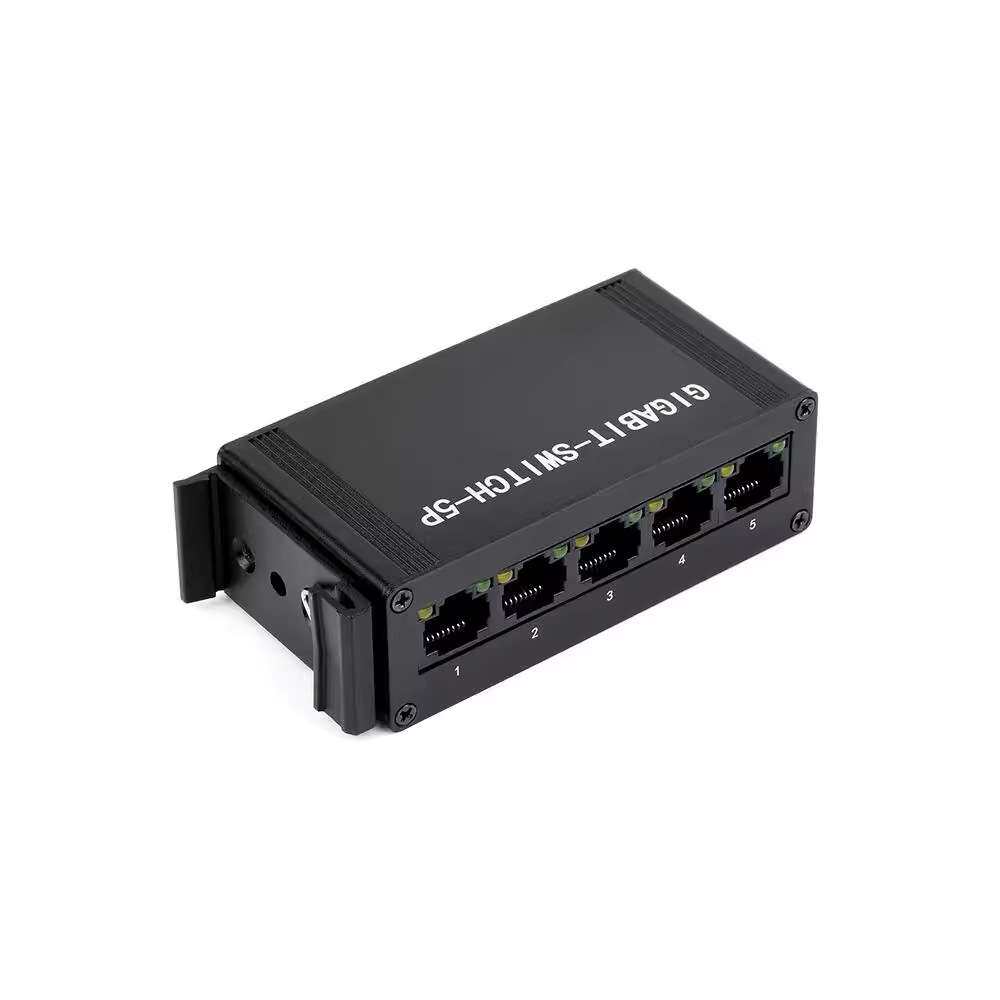 工业级全双工5端口千兆以太网交换机5~36V 板载过压保护电路