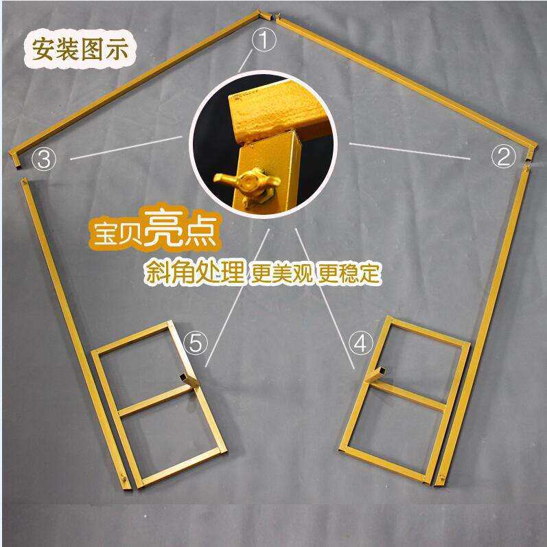 新款铁艺拱门婚庆装饰支架婚礼户外场景布置欧式鲜花森系现场道具