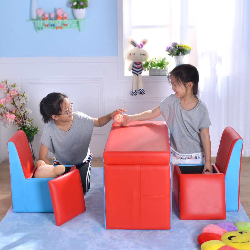 学校儿童沙发多功能沙发座椅学习桌凳子组合沙发储物儿童桌椅