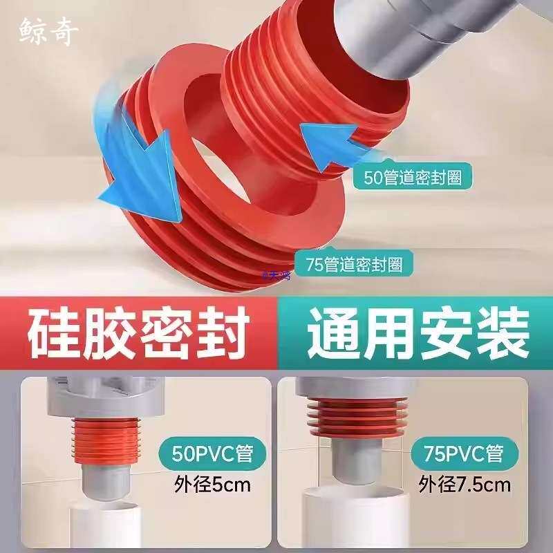 厨房卫生间水槽下水器下水管三通五通分水器排水管防返臭集成