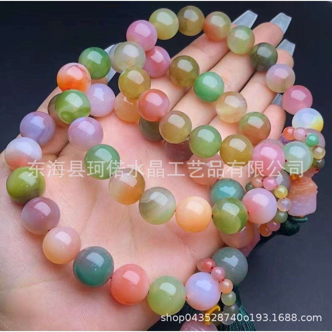 高品质天然水晶盐源玛瑙车载挂件用于装饰