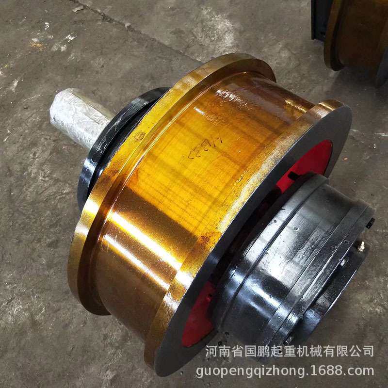 直径250-800mm欧式行车轮起重机轴承箱车轮组主动从动双梁行车轮