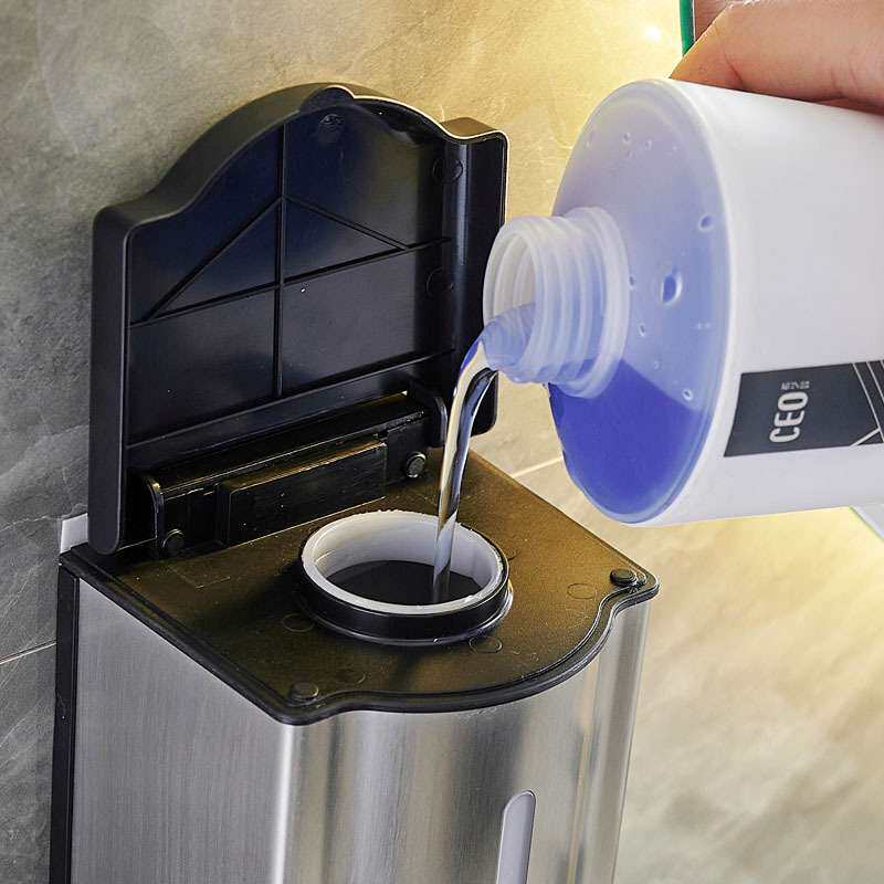免打孔全自动给皂器不锈钢智能感应皂液器免接触皂液器壁挂