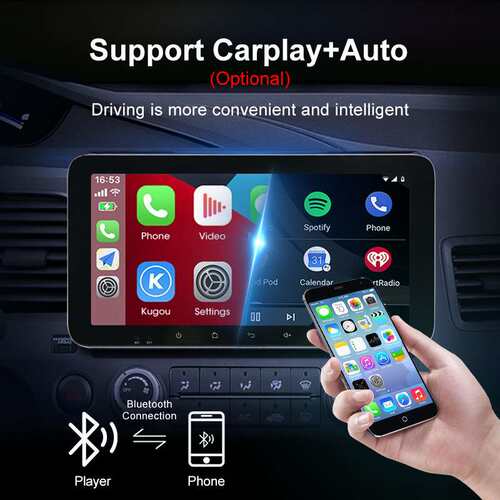 安卓10.33寸主机可以套框9寸 10寸面框导航carplay auto 功能