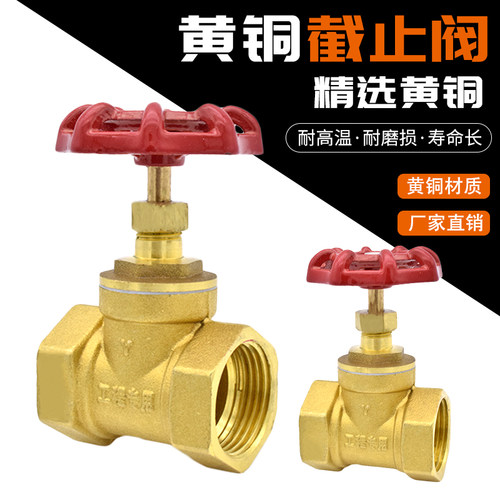 耐高温加厚黄铜截止阀4分6分1寸水管蒸汽水开关dn15 20 25 32阀门