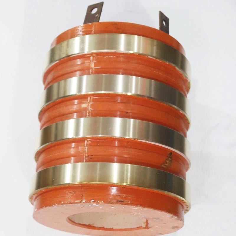 4路集电环铜环滑环内径72外径200高230铜圈25环距30配碳刷20*40MM