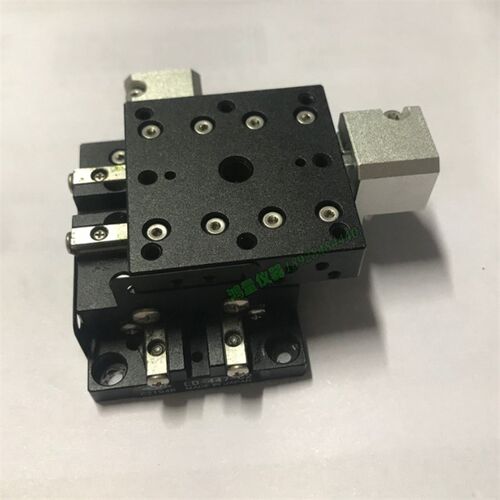 中央精机LD-447-C2光学XY轴手动精密位移交叉 导轨微调滑台9成新