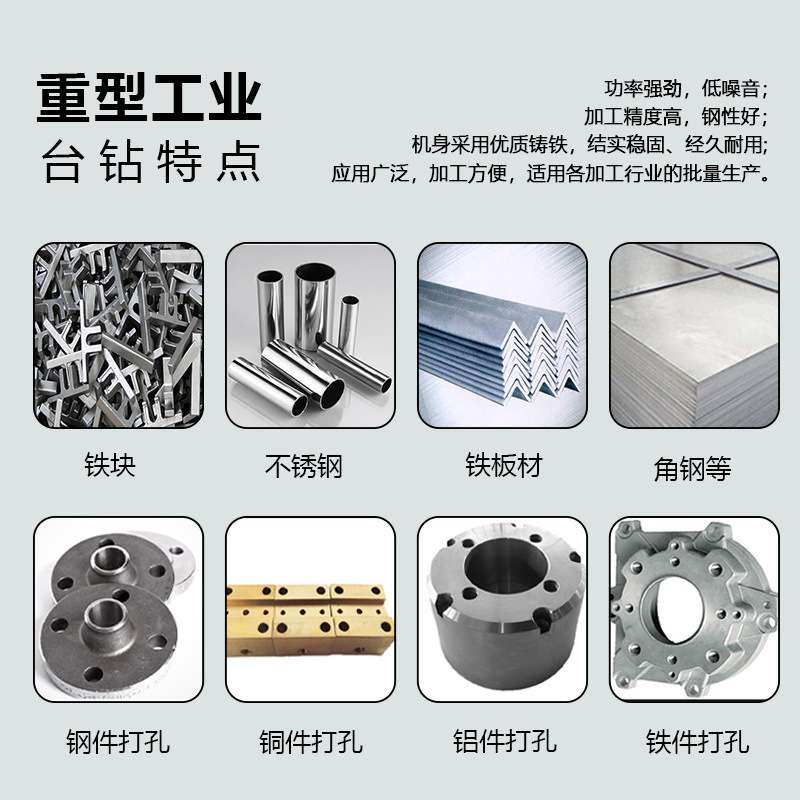 聚禾力ZS4116/4120多功能工业大功率高精度钻孔攻丝两用台式钻床