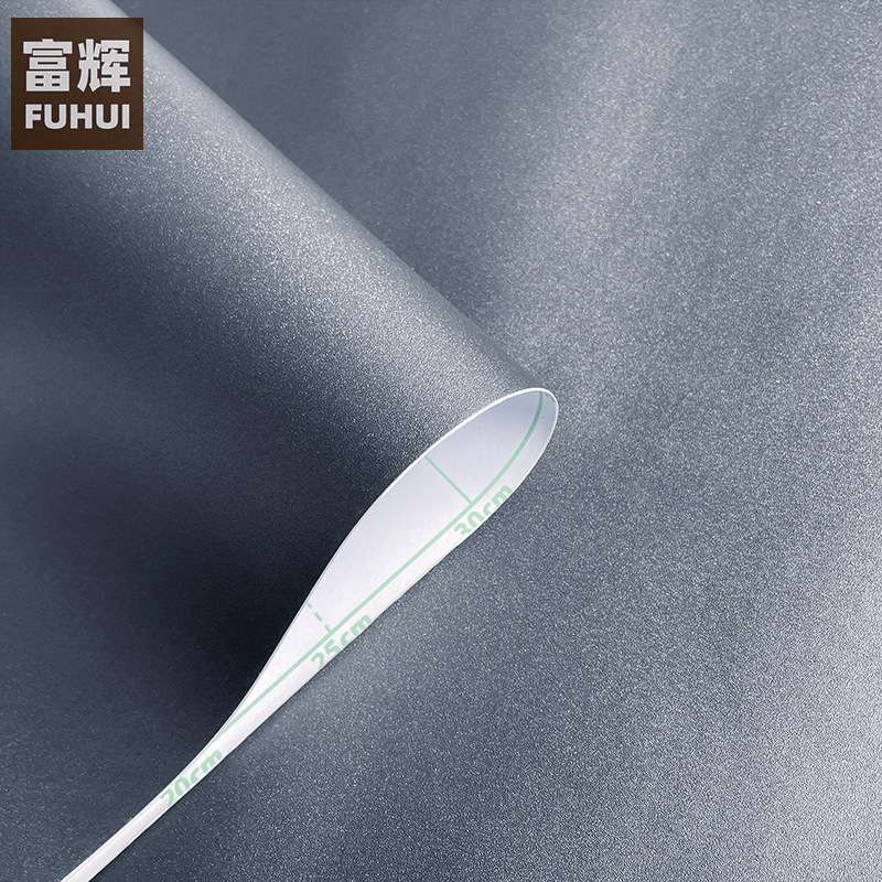 仿铁灰色金属质感波音软片PVC自粘家具翻新贴膜家电表面装饰材料