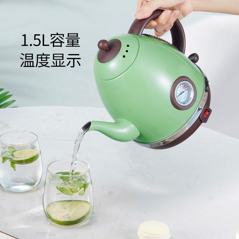 积GL-E5D长嘴电热水壶美规110V家用烧水壶保温电茶壶不锈钢水壶