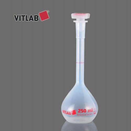 67404德国VITLAB容量瓶250ml A级PMP材质带NS塞子