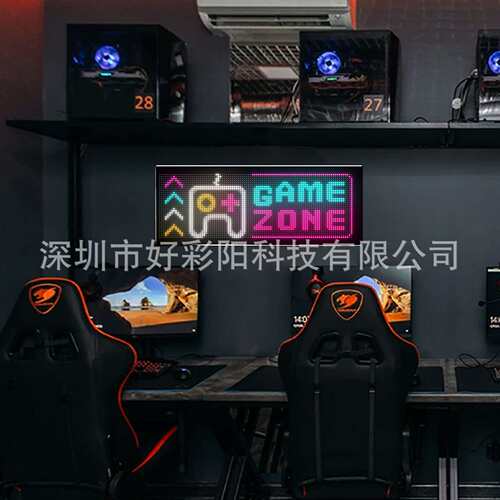 LED广告屏门头橱窗软屏LED柔性屏智能车贴双排显示随贴屏好彩阳