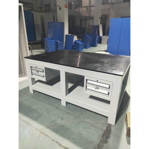 XM-DJ800四工位钢板钳工台模具工作台虎钳台丹晶多钳工工作台