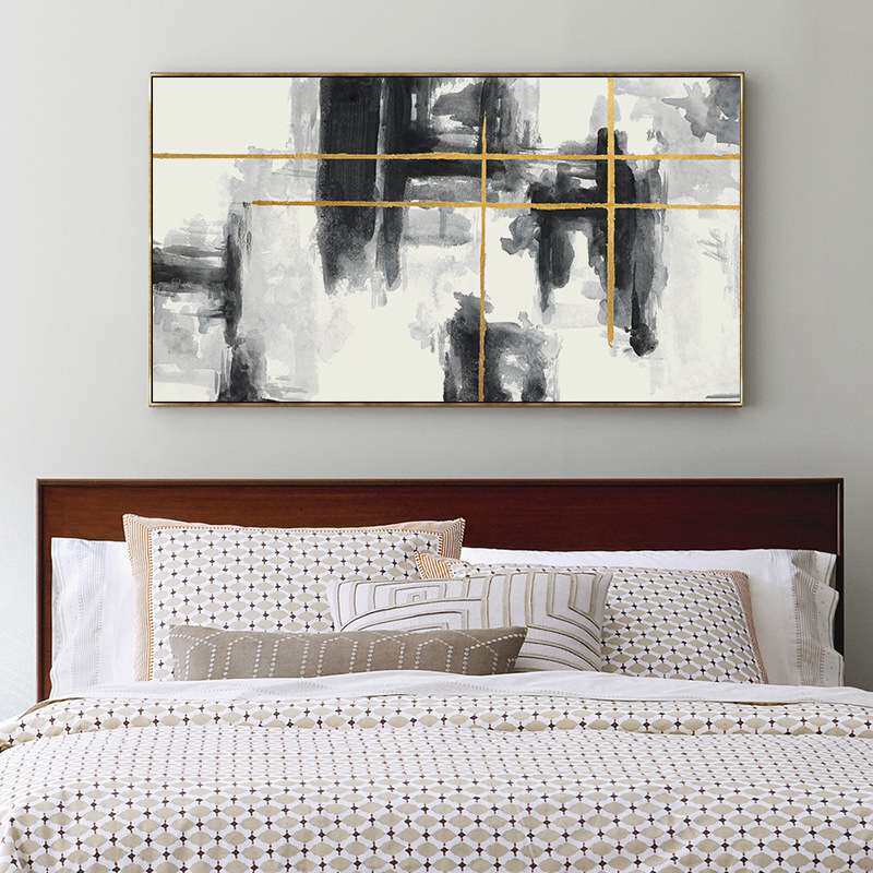 手绘油画纯手工现代客厅建议三联玄关抽象装饰画竖版餐厅挂画