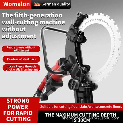 Circular saw stone cutter, concrete wall water andelectricit