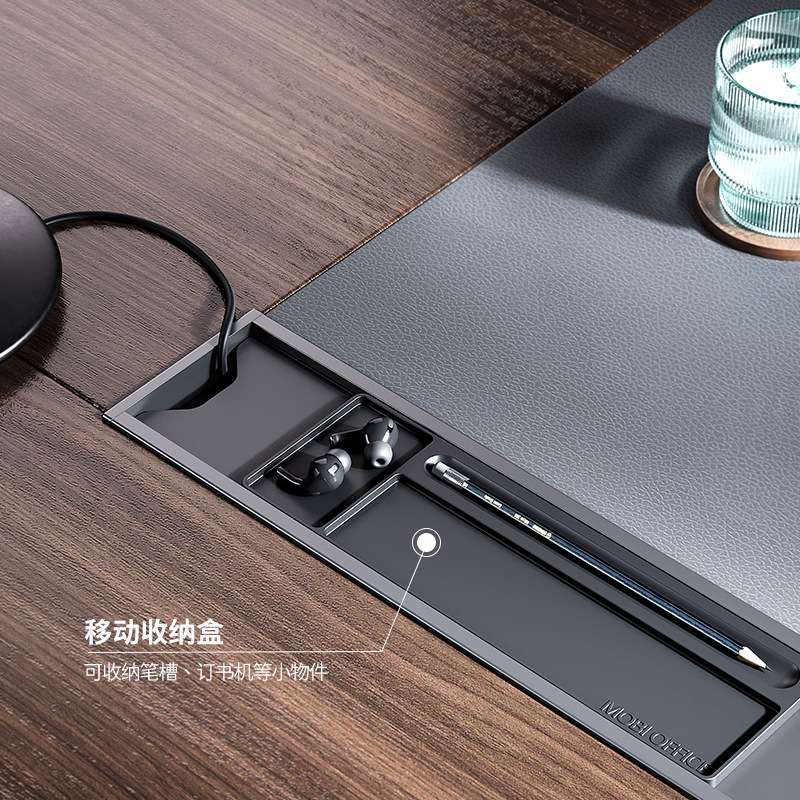 伟豪家具现代简约办公桌老板桌总裁领导办公室轻奢大班台桌椅组合