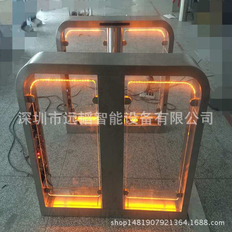 速通门防撞摆闸,写字楼指纹考勤双机芯摆闸,超市红外感应摆闸门