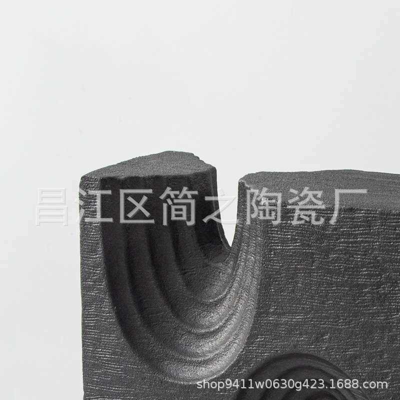简约现代黑白个性陶瓷摆件家居装饰品干花插花瓶客厅桌面摆设