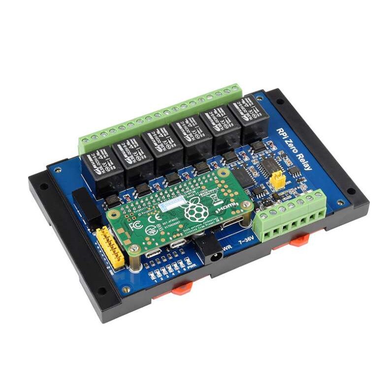 微雪 6路继电器Raspberry Pi Zero WH RS485/CAN工业级扩展板