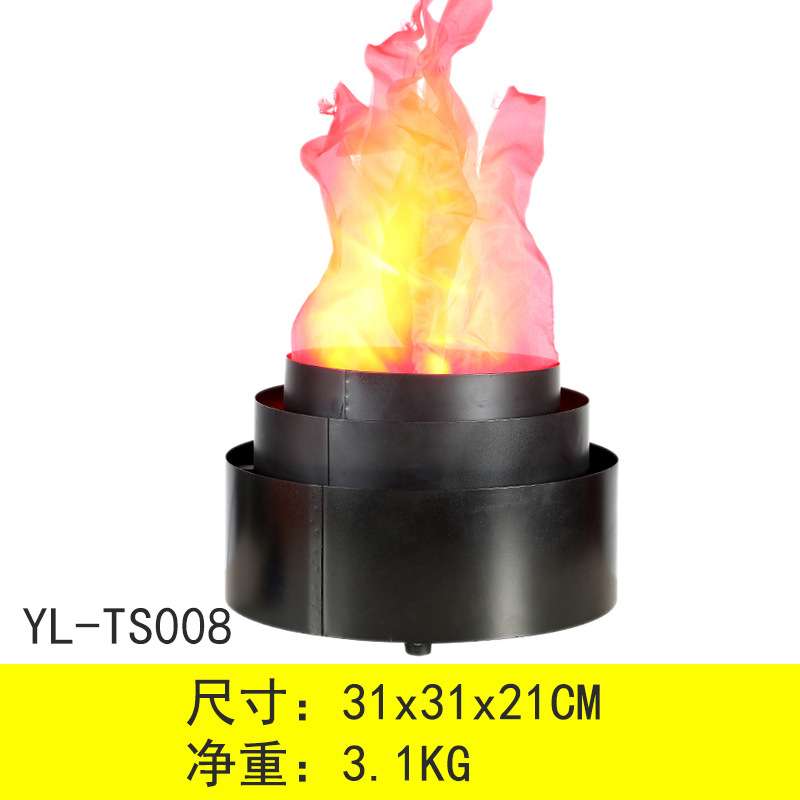 酒店酒吧节日台式火焰灯 31CM直径家居装饰灯 三层圆火盆铁盆灯