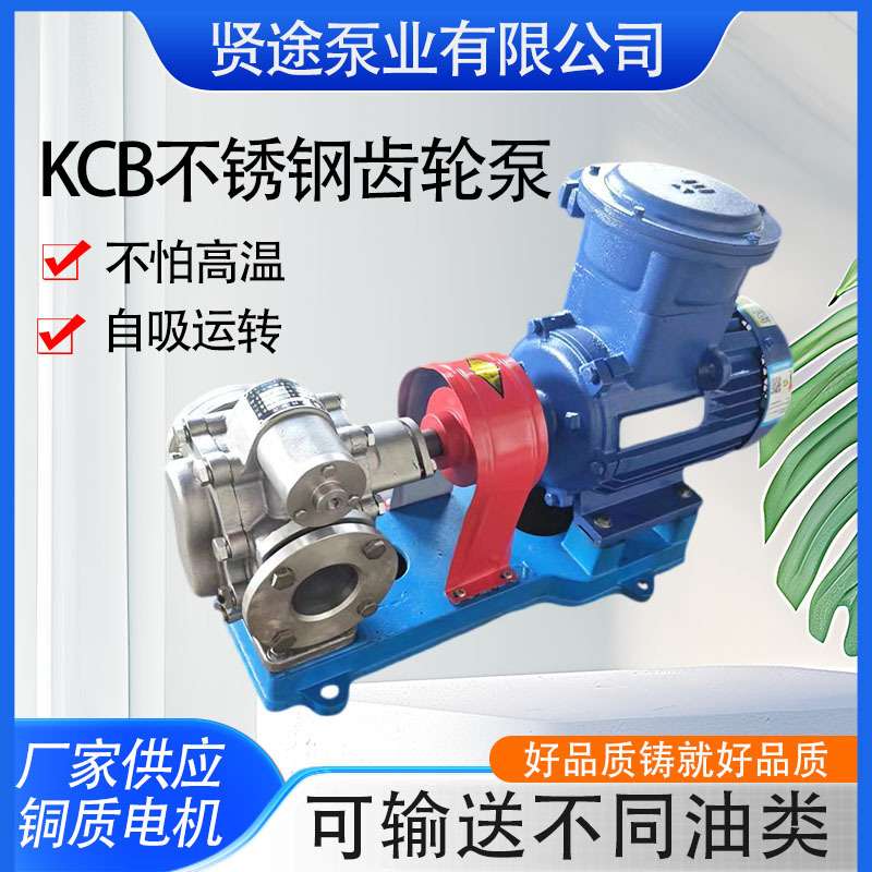 304不锈钢齿轮泵KCB系列齿轮油柴油机油抽油泵自吸泵工业用现货