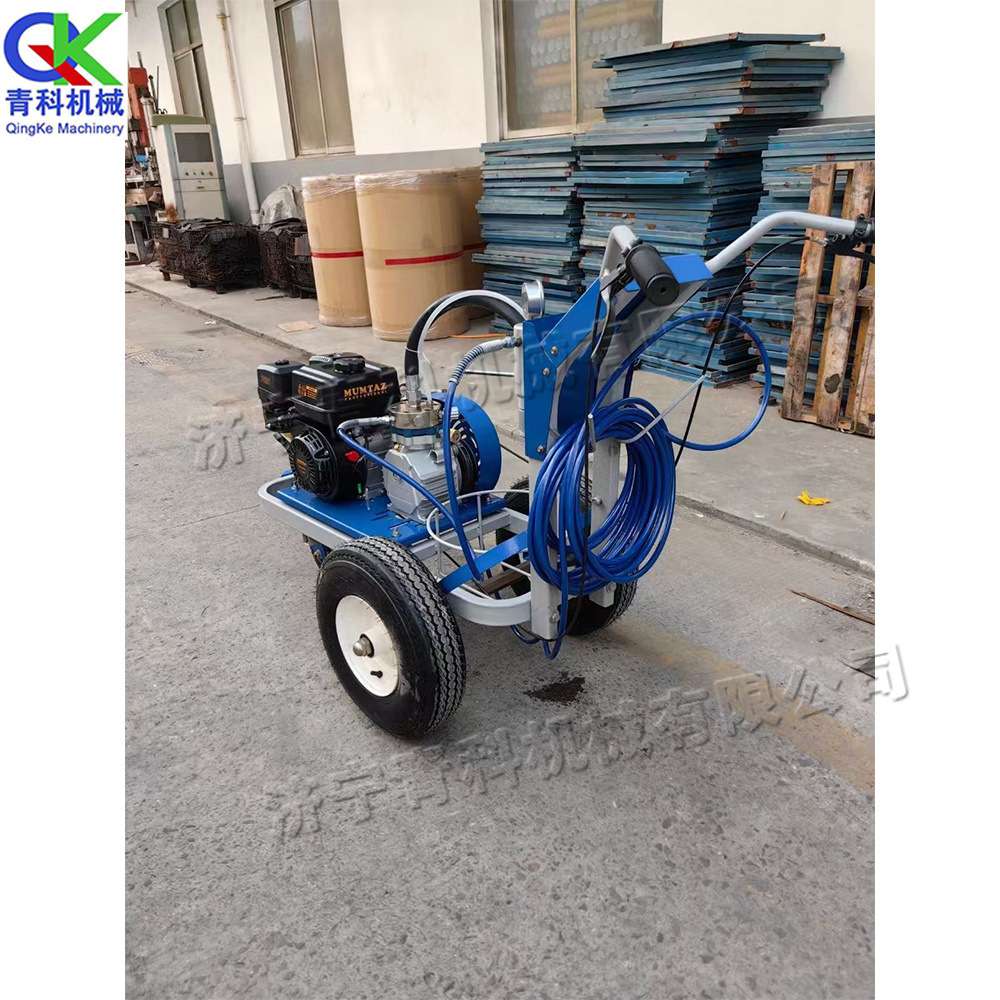 手推式冷喷划线机?市政道路人行道画线机 小区停车位自动标线机