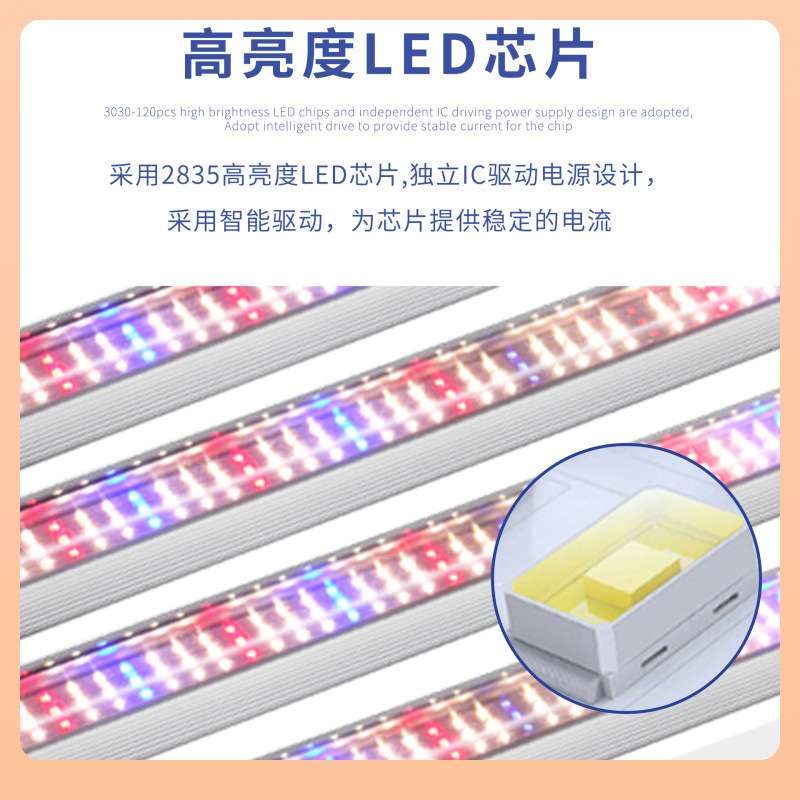?T12日光管LED植物生长灯全光谱水培蔬菜补光灯温室大棚无土栽培