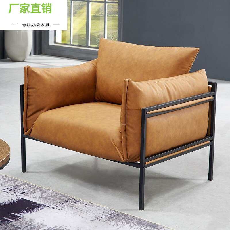 简约现代布艺办公室沙发休闲时尚展厅店铺会客洽谈休息区接待沙发