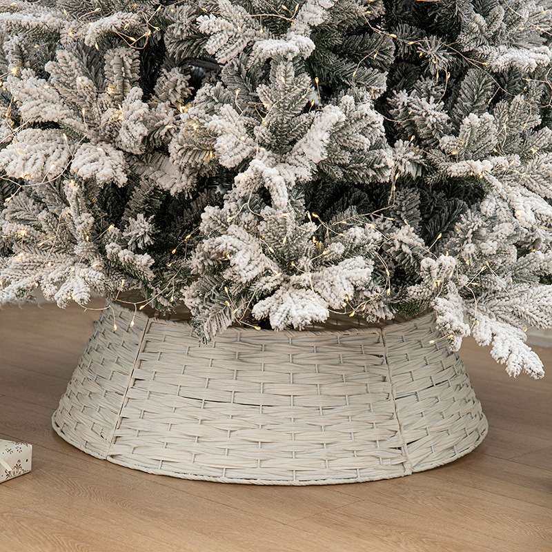 大型加密圣诞树雪树白色植绒混合叶落雪仿真树落地摆件装饰现货