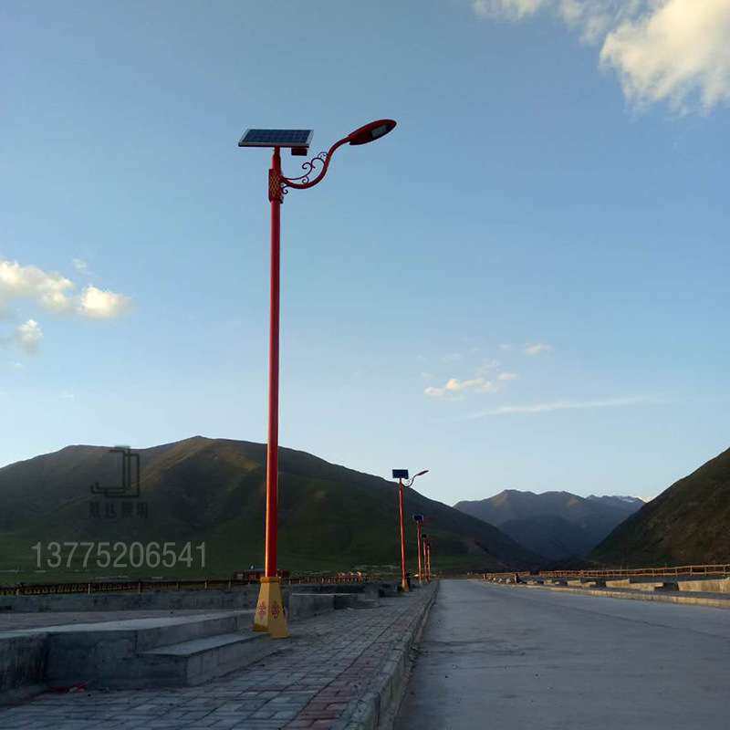 太阳能名族文化特色路灯中国风庭院灯节能LED路灯杆灯笼超亮户外