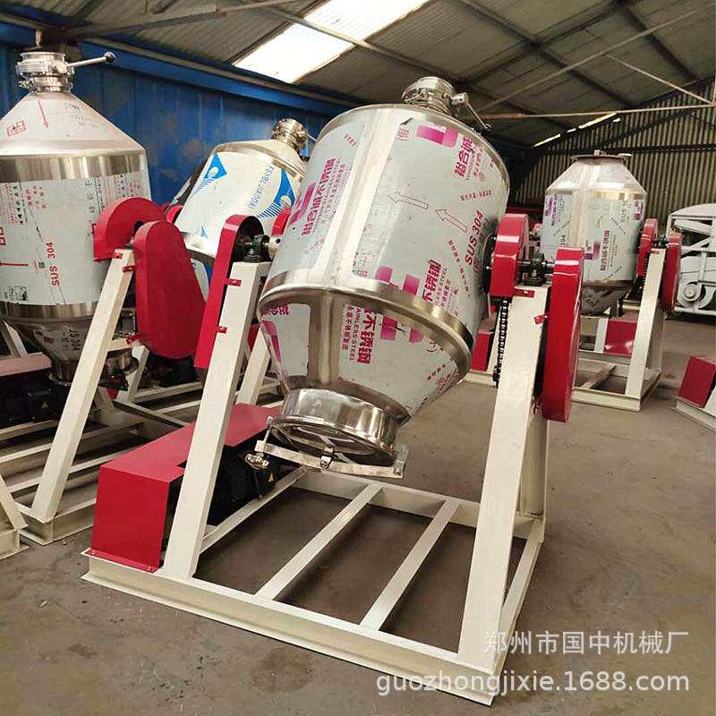 不锈钢鼓式搅拌机 预混料搅拌罐 卧式混料机 304材质预混料机