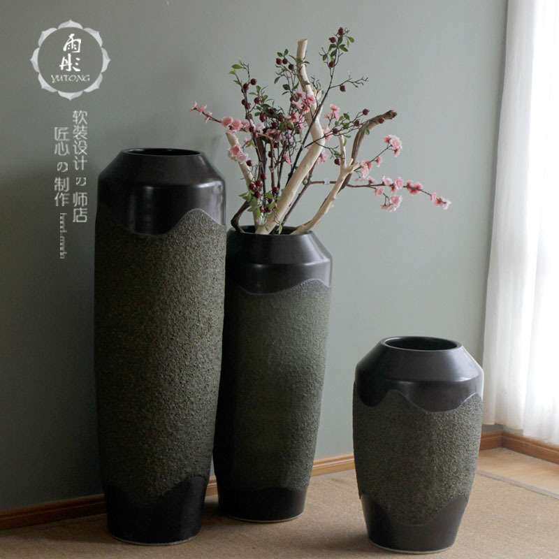 陶瓷落地花瓶颜色釉窑变花瓶现代欧式客厅酒店别墅摆件花瓶插花