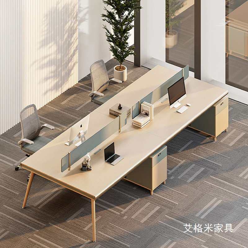 员工职员办公桌椅组合屏风卡座财务电脑桌加厚创意设计桌佛山家具
