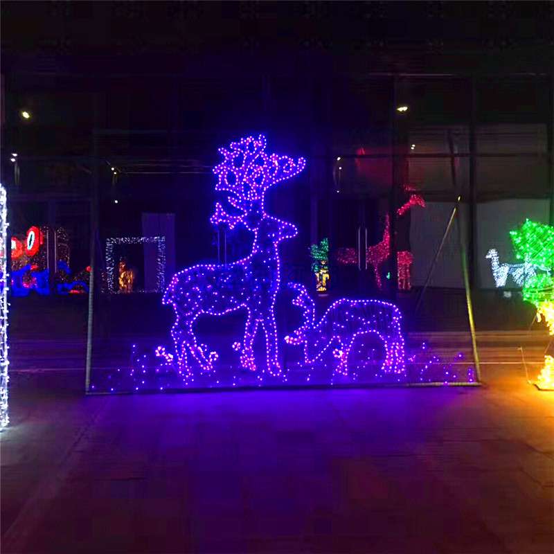 灯光节造型灯户外园子亮化氛围灯彩灯圣诞节鹿装饰灯场地布置道具